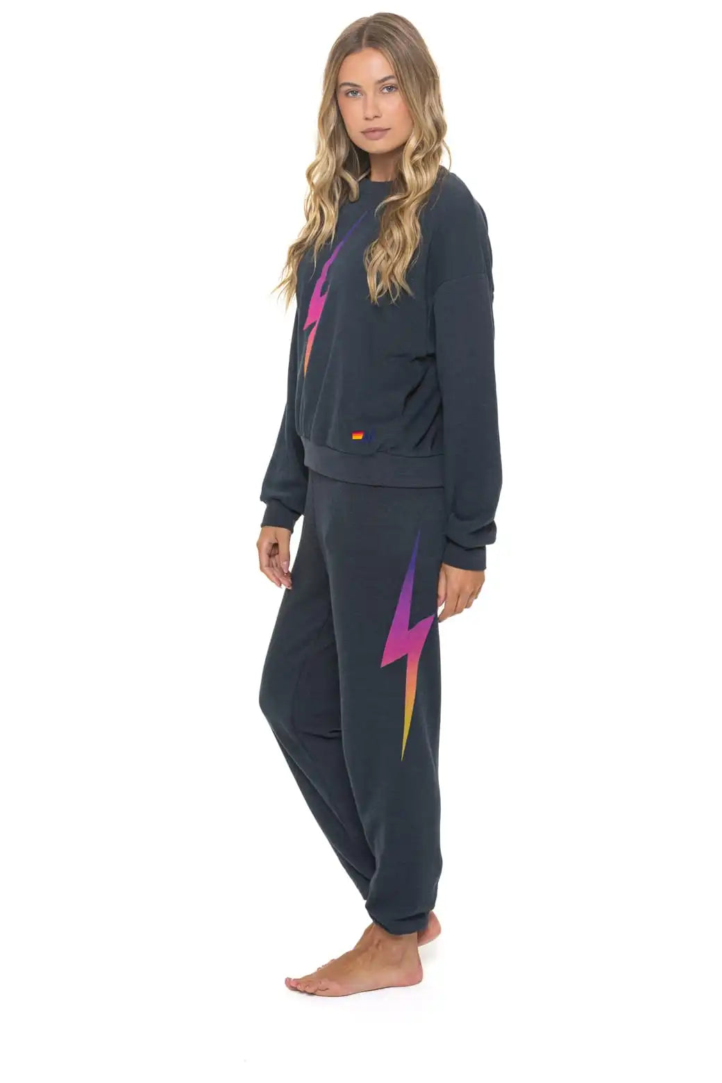 BOLT FADE SWEATPANTS - CHARCOAL // PINK // PURPLE