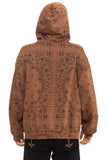 BANDANA VENICE RELAXED PULLOVER HOODIE - CINNAMON