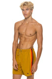 MEN'S 5 STRIPE FLEX SHORTS - GOLD
