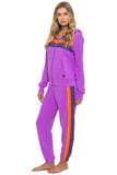 5 STRIPE HOODIE - NEON PURPLE