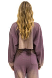 ESSENTIAL CROPPED CREW SWEATSHIRT RELAXED - FADED MOCHA