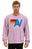 LOGO RELAXED CREW SWEATSHIRT - MAUVE