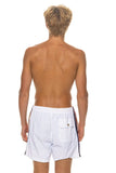 MEN'S 5 STRIPE FLEX SHORTS - WHITE