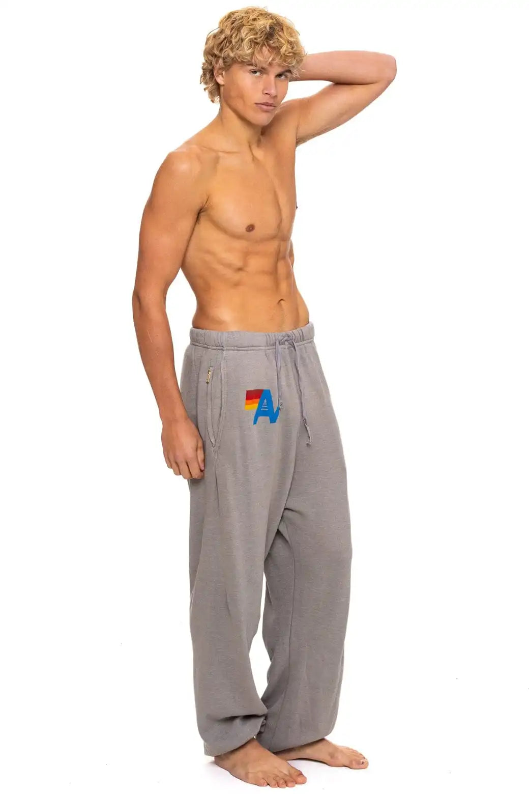 LOGO SWEATPANTS - SLATE
