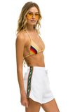 BOLT STRIPE LOUNGER SHORT - WHITE