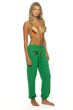 LOGO PRINT SWEATPANTS SWEATPANTS - KELLY GREEN