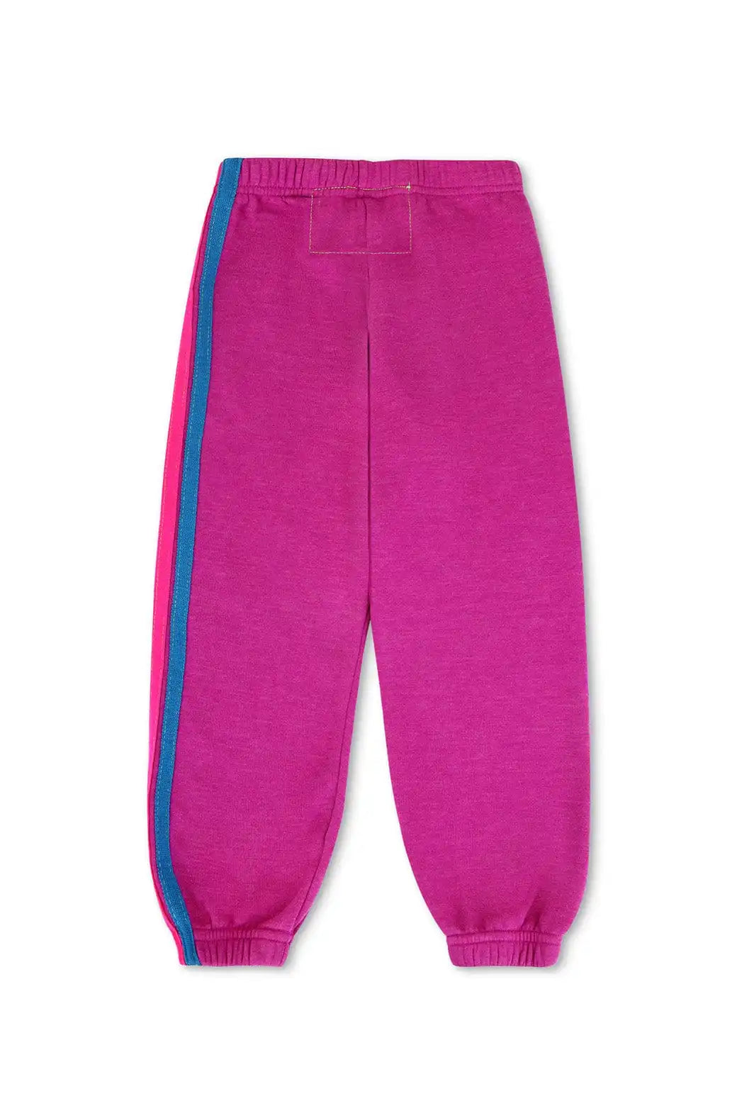 KID'S 5 STRIPE SWEATPANTS - MAGENTA // YELLOW BLUE
