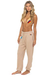 LOGO SWEATPANTS - SAND