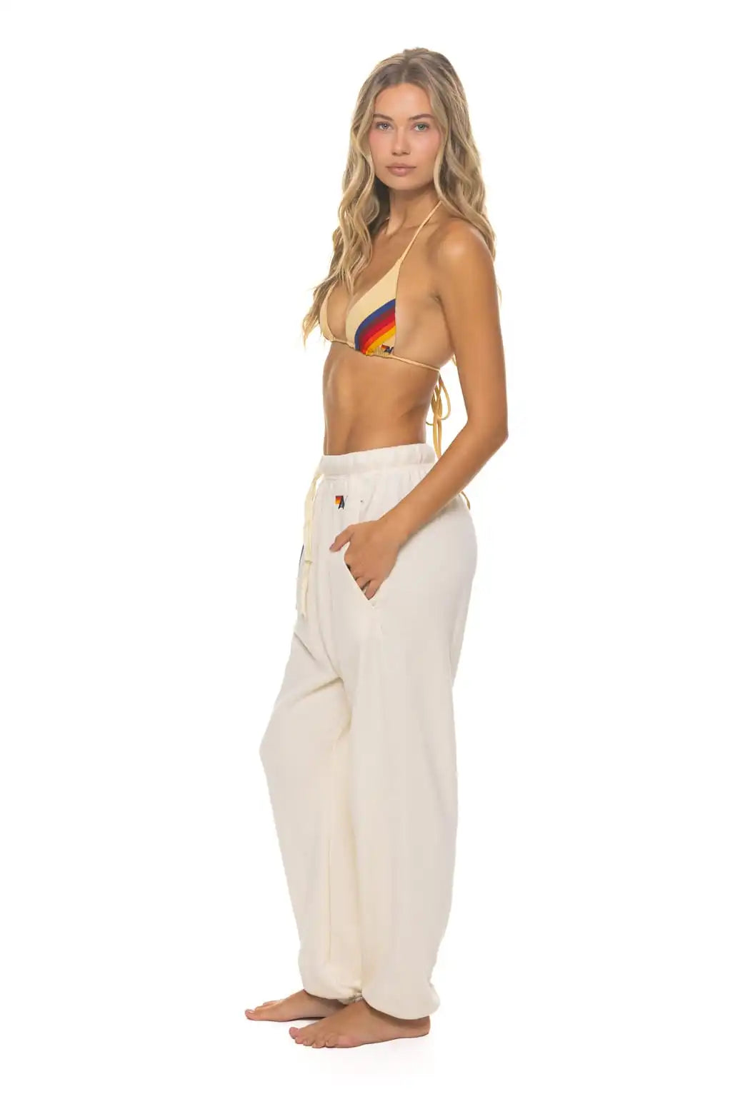 LOGO SWEATPANTS - VINTAGE WHITE