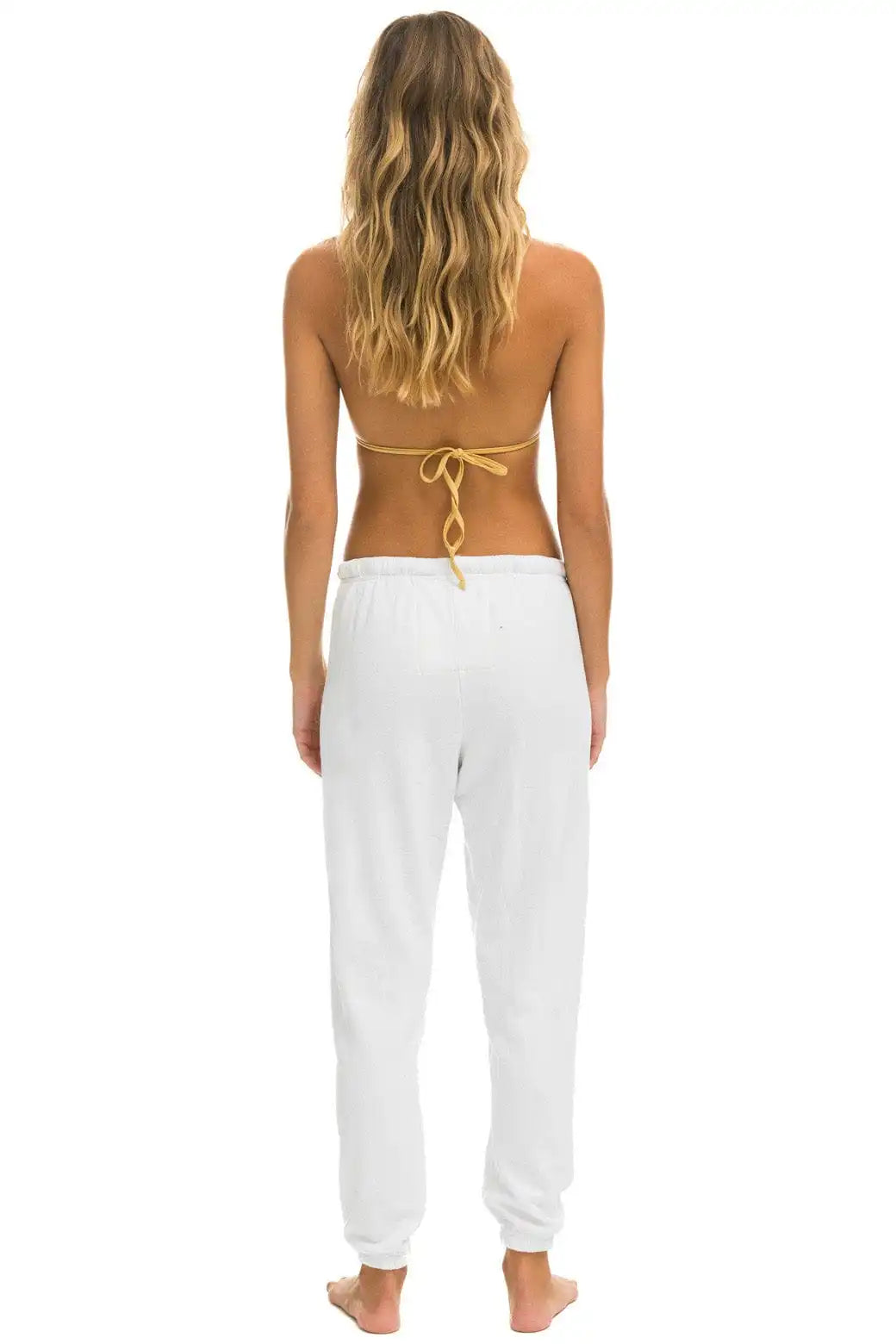 BOLT HEART SWEATPANTS - WHITE