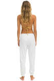 BOLT HEART SWEATPANTS - WHITE
