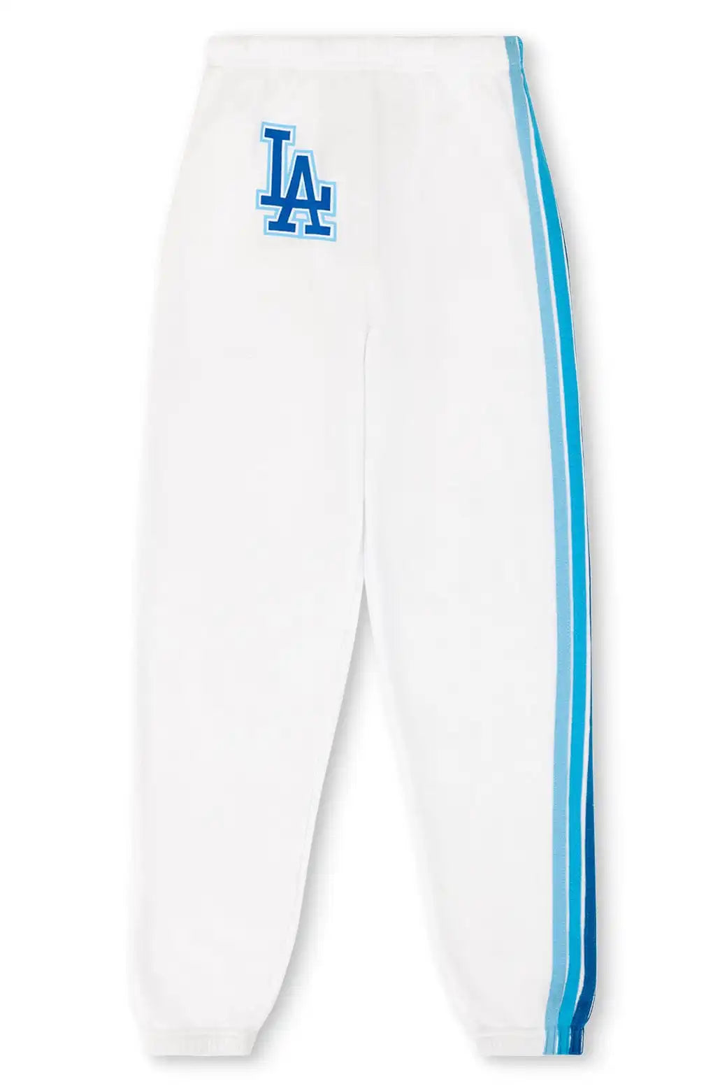 LOS ANGELES DODGERS 5 STRIPE SWEATPANTS - WHITE // BLUE