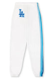 LOS ANGELES DODGERS 5 STRIPE SWEATPANTS - WHITE // BLUE