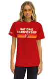 INDIANA UNIVERSITY CFP 2026 CREW TEE SHIRT - CRIMSON