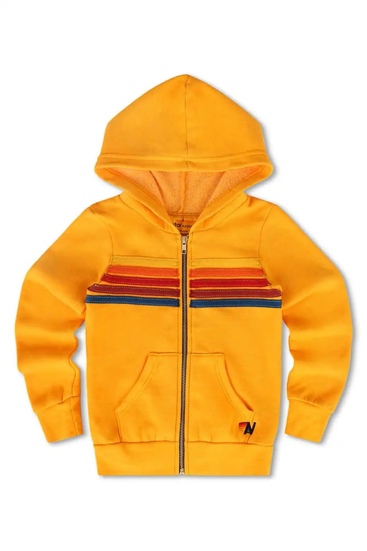 KID'S 5 STRIPE HOODIE - GOLD
