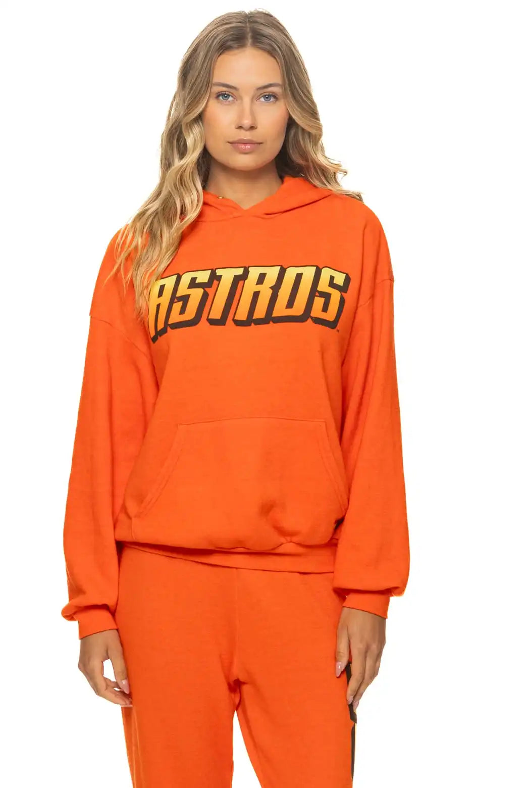 HOUSTON ASTROS 2026 RELAXED PULLOVER HOODIE - ORANGE