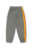 KID'S 5 STRIPE SWEATPANTS - HEATHER GREY