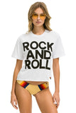 ROCK AND ROLL BOYFRIEND TEE - WHITE