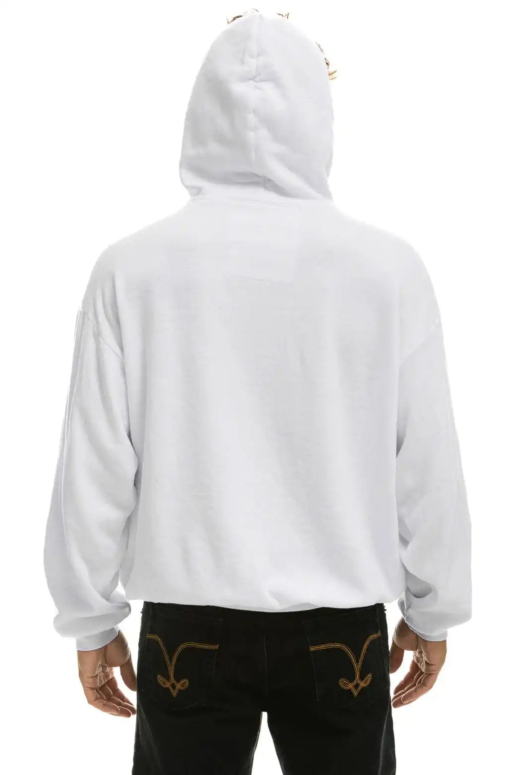 LOGO PULLOVER RELAXED HOODIE - DOVE