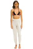 BOLT CASHMERE LIGHT SWEATER PANT - VINTAGE WHITE // BLACK BOLT