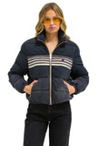 5 STRIPE FADED APRES JACKET - FADED SMOKE