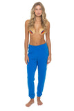 BOLT STITCH SWEATPANTS - OCEAN // WHITE