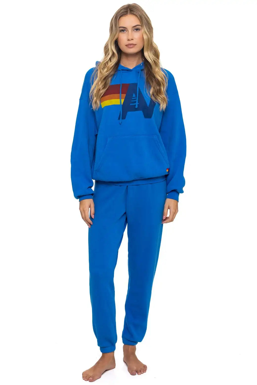 LOGO PULLOVER RELAXED HOODIE - ADVENTURE BLUE