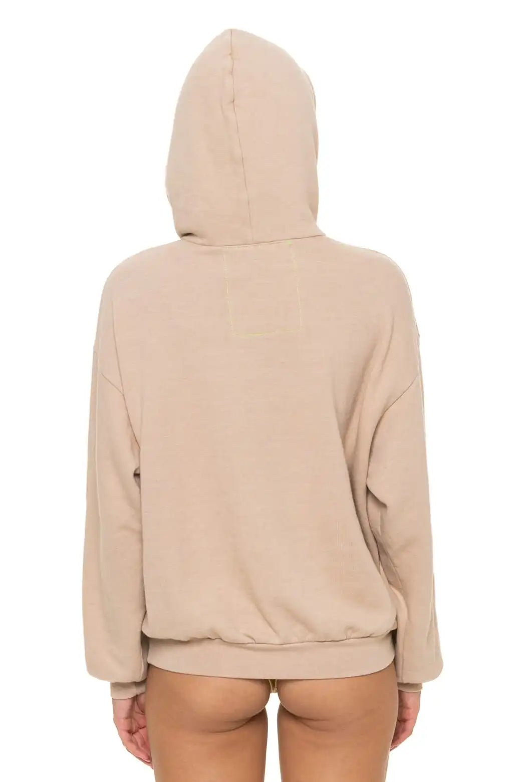 LOGO PULLOVER RELAXED HOODIE - SAND