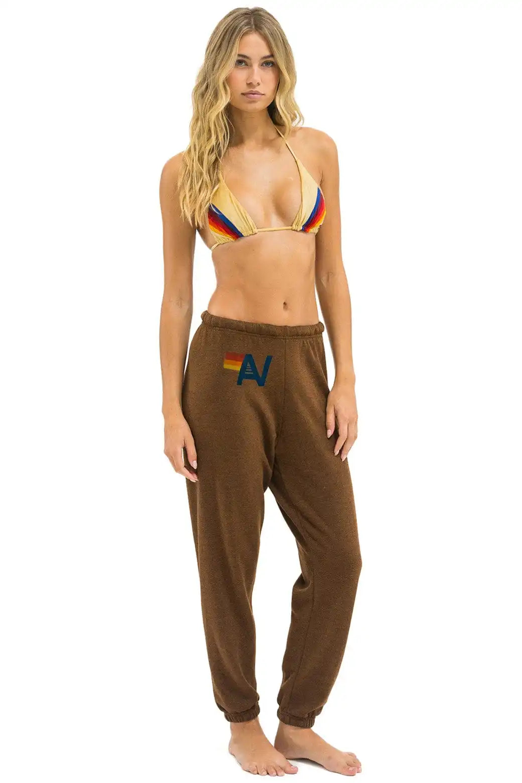 LOGO SWEATPANTS - CHOCOLATE