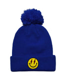 BOLT SMILEY POM POM RIB BEANIE
