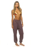 BOLT PRINT SWEATPANTS - MOCHA