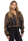 TEDDY FULL ZIP JACKET - CHEETAH
