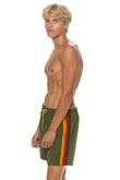 MEN'S 5 STRIPE FLEX SHORTS - GARDEN GREEN